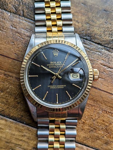 rolex datejust 16013 tapestry|Rolex Datejust 16013 diamond bezel.